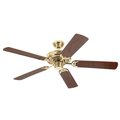 Brightbomb Contractors Choice 52 in. Polished Brass Indoor Ceiling Fan BR1739042